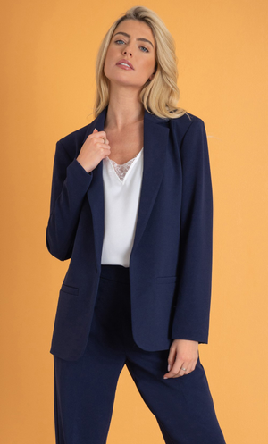 Open Front Blazer - Midnight