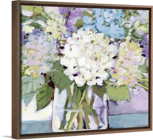 Periwinkle & White Hydrangeas Bouquet