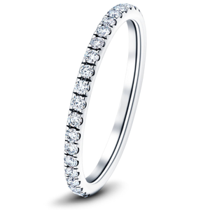 28 Stone Lab Diamond Full Eternity Ring 1.00ct D/VVS in 18k White Gold