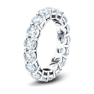 4.50ct D/VVS Lab Diamond Full Eternity Ring in 9k White Gold