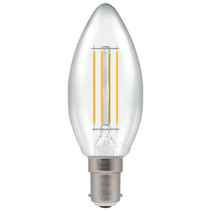 LED Filament Candle 4.2W (40W eqv.) B15d Clear 2700K Crompton