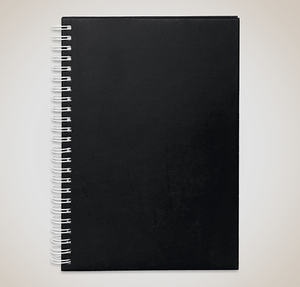 Hard Cover Spiral Notebook - Black