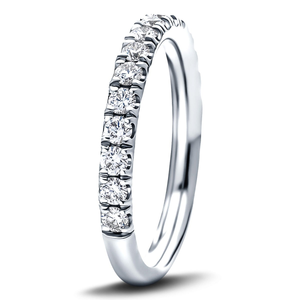 Lab Diamond Half Eternity 21 Stone 0.40ct D/VVS in 9k White Gold