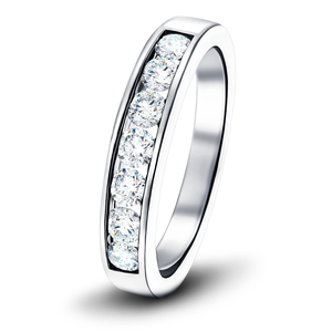 Lab Diamond Channel Half Eternity 0.50ct D/VVS in Platinum