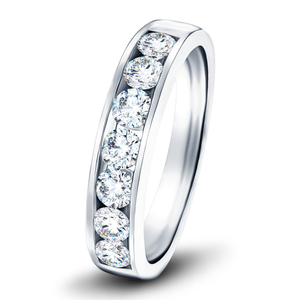 Lab Diamond Channel Half Eternity 1.50ct D/VVS in Platinum