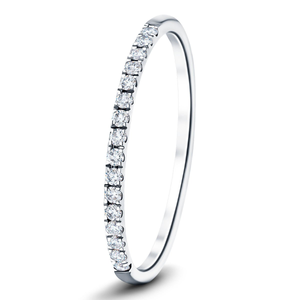 Lab Diamond 16 Stone Half Eternity Ring 0.15ct D/VVS in Platinum