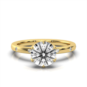 14K Yellow Gold Helen Scattered Lab Grown Diamond Ring (1/20 ct. tw)