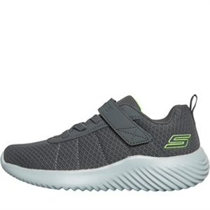 SKECHERS Junior Boys Bounder Baronik Trainers Charcoal