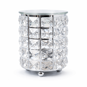 Wax Warmer Square Crystals Glass Lamp