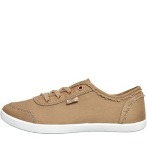 SKECHERS Womens Bobs B Cute Canvas Pumps Tan