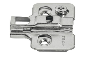 Hafele 0 mm Clip-on Mounting Plate Nickel Plated 