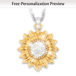 My Granddaughter, My Sunshine Personalized Pendant Necklace
