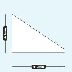 3mm 610mm x 445mm x 12mm Shatter Resistant Greenhouse Window - Acrylic
