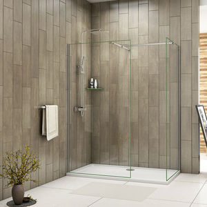 ELEGANT 1400x800mm 6mm Walk-In Shower Enclosure (Inc. Shower Panels( 1850mm Height), Shower Tray+Waste)