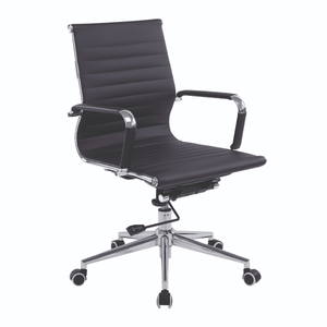 DESIGNER INSPIRED MID BACK EXECUTIVE SWIVEL CHAIR-Brown
