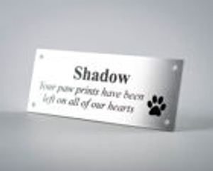 Stainless Steel Memorial Pet Plaque