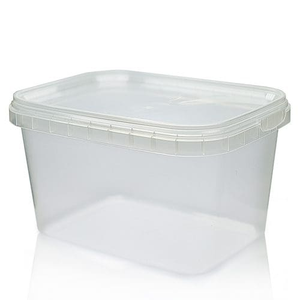 480ml Clear Plastic Rectangular Food Container With Tamper Evident Lid