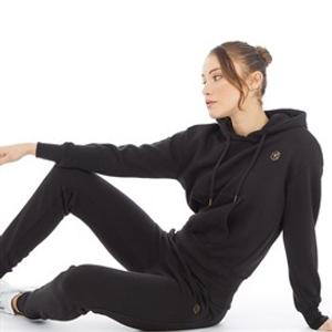 Pindydoll Womens Daphne Two Piece Hoodie And Joggers Set Black