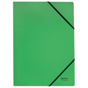 Leitz Recycle Card Folder with Elastic Bands 3908 A4 CO2 Compensated Green 100% Recycled Card
