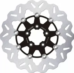 Galfer Front Floating Wave Rotor With Black Centre For 2015-2026 Softail, 2014-2022 Sportster, 2008-2023 Touring & 2006-2017 Dyna (DF835FLW)