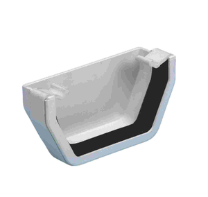 Aquaflow White Square Guttering External Stop-end - 114mm