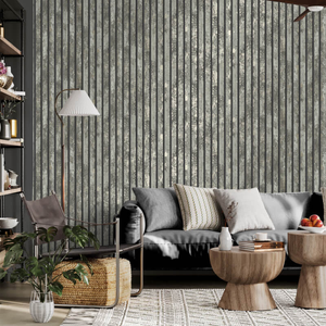 Crown Carbon Oxidize Stripe Grey Metallic Wallpaper - M1751