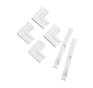 White Ogee Door Architrave Fitting Kit - 6 Piece