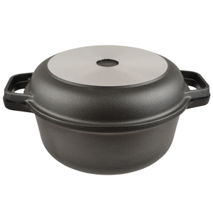 AGA Cast Aluminium 24cm Round Casserole with Skillet Lid