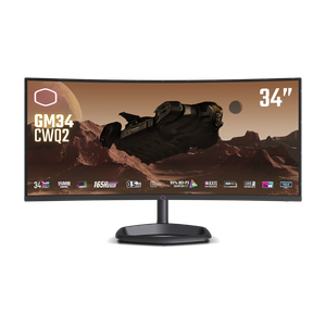 Cooler Master GM34-CWQ2 34" UWQHD 1440p 165Hz VA w/Quantum Dot Curved Gaming Monitor - CMI-GM34-CWQ2