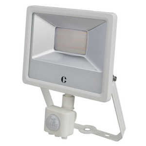 30W LED Tri-Colour Floodlight with PIR White
