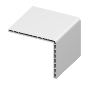 Eurocell uPVC Hollow Angle Trim - White, 5m x 100mm x 80mm