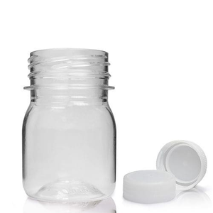 60ml rPET Plastic Shot Bottle With Cap - Natural