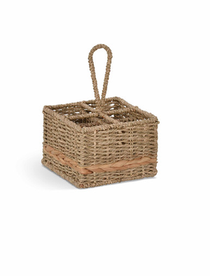 Bayford Woven Cutlery Caddy - Seagrass, Natural