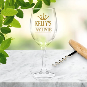 Crown Coloured Wine Glass
