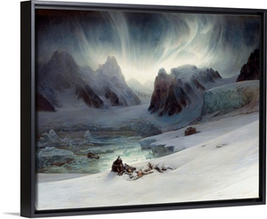 Magdalena Bay, Aurora Borealis effect by Francois Auguste Biard