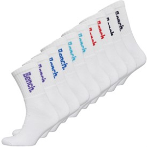 Bench Mens Brennan Ten Pack Cushioned Crew Socks White