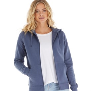 Board Angels Womens Zip-Through Hoodie Vintage Indigo