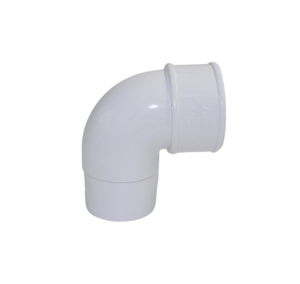 Aquaflow White Round Guttering 92.5° Downpipe Offset Bend - 112mm