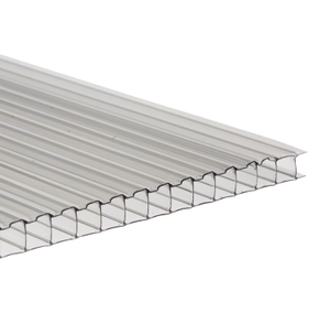 Twinwall Polycarbonate Clear 10mm Roofing Sheet - Length 3m x Width 1.05m