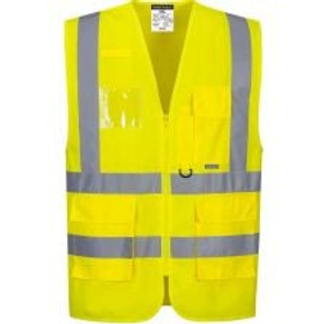 Portwest Hi-Vis Executive Zip Vest Day Night - Yellow