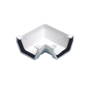 Aquaflow White Square Guttering 90° Angle - 114mm