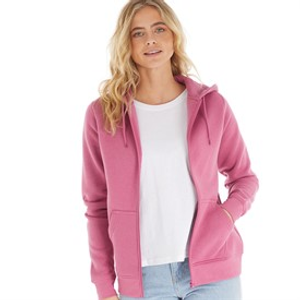 Board Angels Womens Zip-Through Hoodie Rose Wine