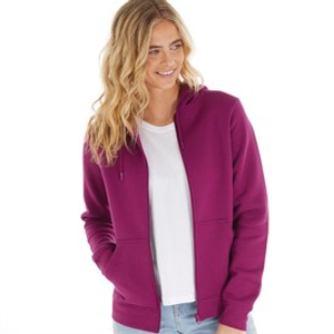 Board Angels Womens Zip-Through Hoodie Raspberry