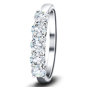 Five Stone Lab Diamond Ring 2.00ct D/VVS in Platinum