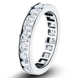 1.00ct Channel Set Lab Diamond Full Eternity Ring D/VVS in Platinum