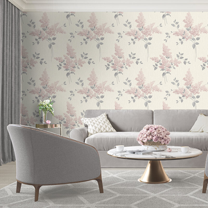 Belgravia Decor Tiffany Fiore Floral Blush/Grey Wallpaper - 41310