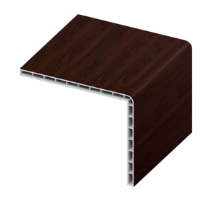 Eurocell uPVC Hollow Angle Trim - Rosewood, 5m x 100mm x 80mm