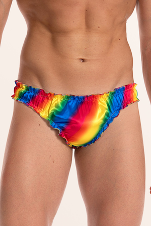 Satin Tanga Thong - Rainbow
