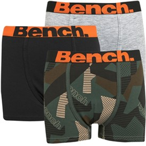 Bench Boys Didgers Three Pack Boxers Digi Camo/Black/Grey Marl