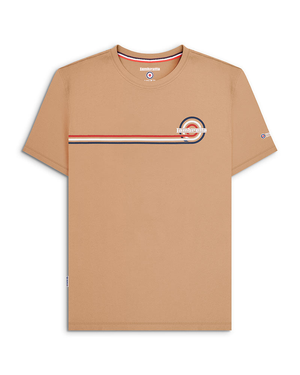 Lambretta Mens Geo Target Graphic Print T-Shirt - L / Sand